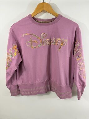 Walt Disney World 50th Anniversary Iridescent Pink Sweatshirt Size S NWT
